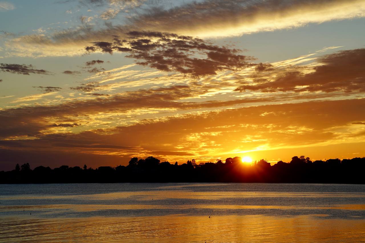 Sunset view from the deck