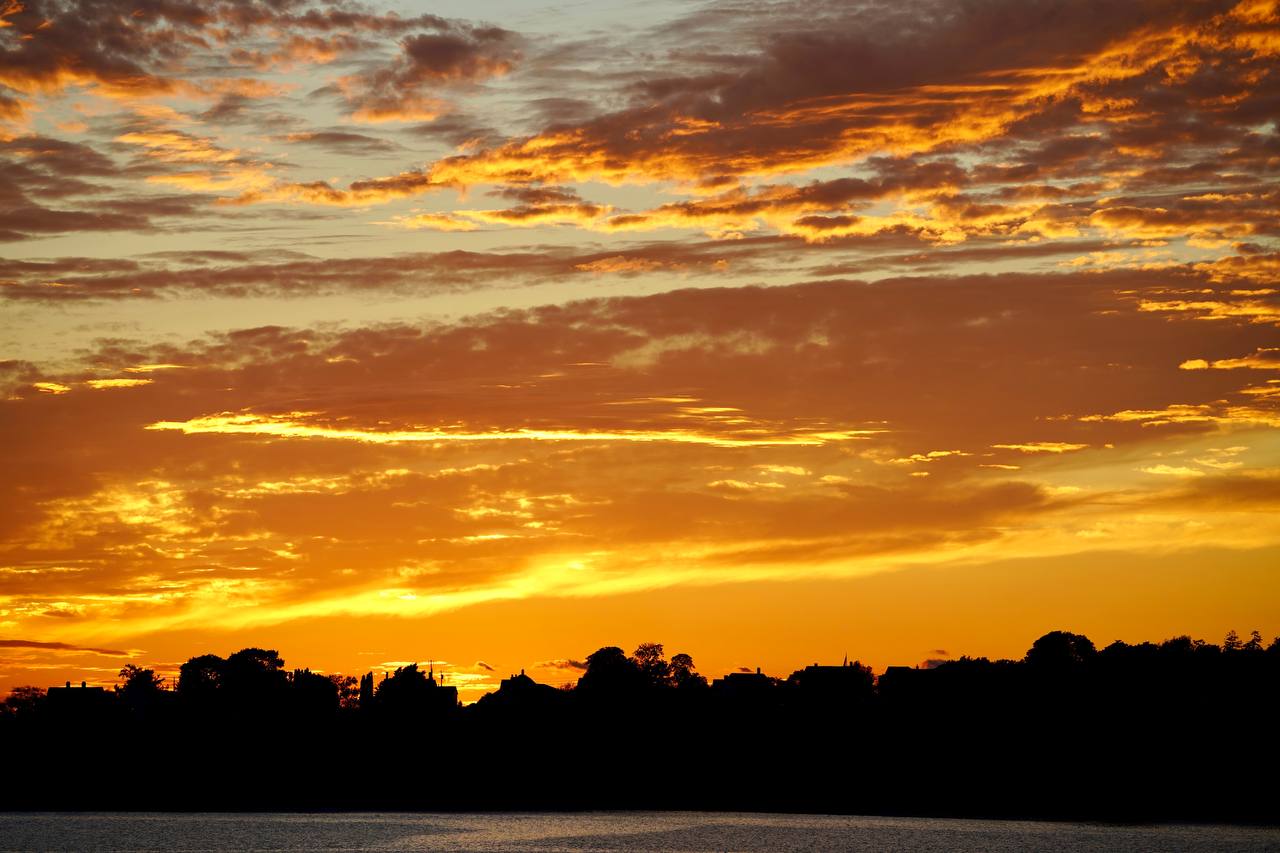 Orange and gold sunset